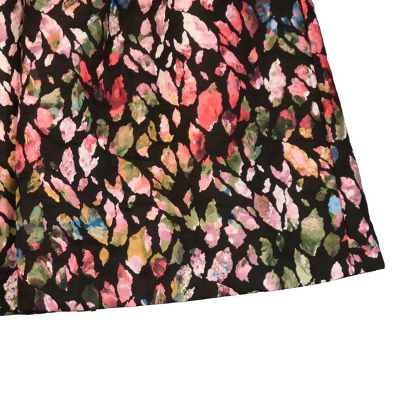 Tahari Fit and Flare Dress Womens 2 Petite 2P Black Abstract Artsy Lined Boho - Picture 4 of 11